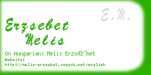 erzsebet melis business card